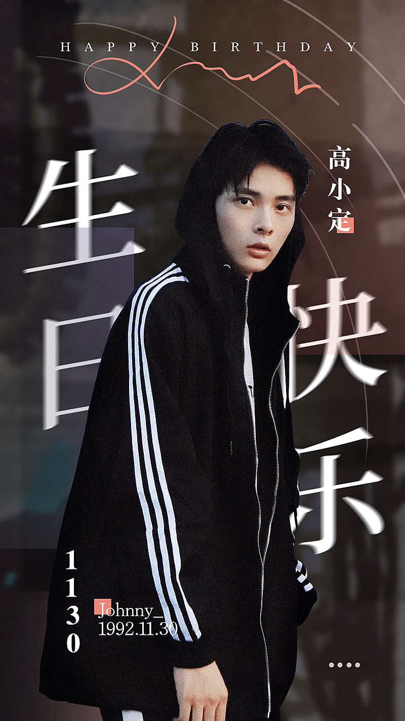 生日生贺安利宣传人物海报明星