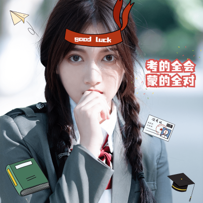 高考祝福晒照贴纸简约风plog模板