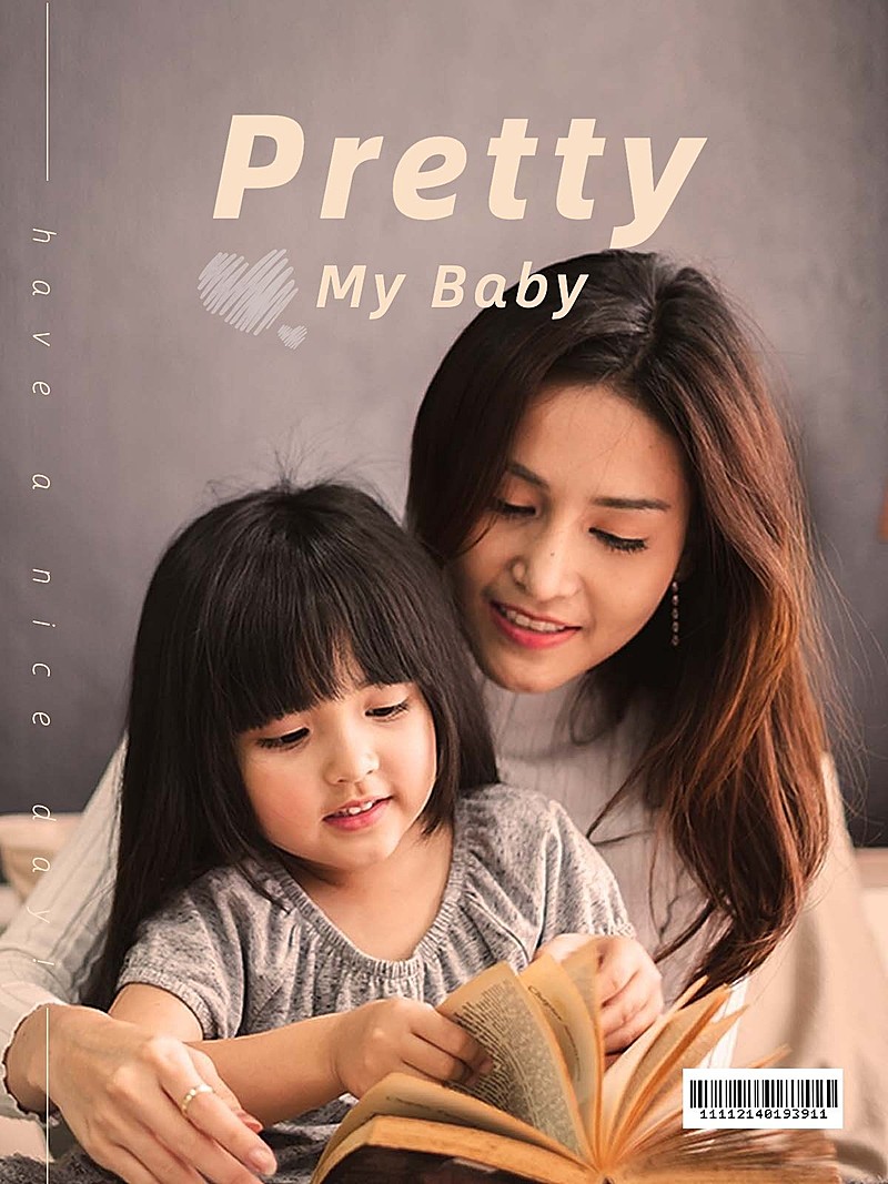 亲子晒照孩子阅读杂志风plog模板