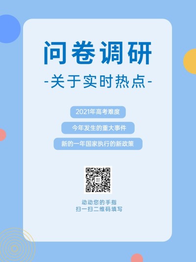 企业商务调差问卷简约海报