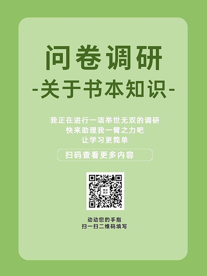 企业商务调查问卷简约海报