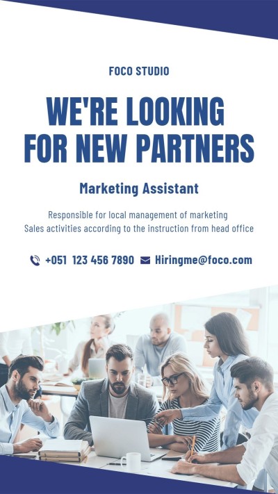 Business Social Recruitment Simple Fashion Commercial Style Vertical Poster LinkedIn Post