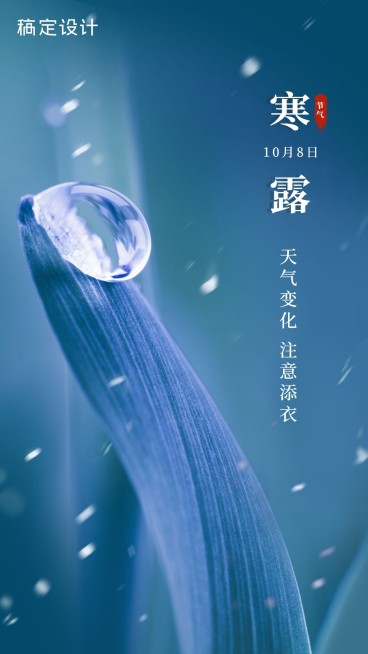 企业实景寒露节气海报预览效果