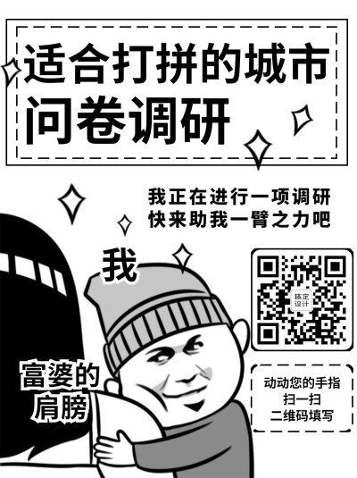 企业调查问卷简约趣味海报