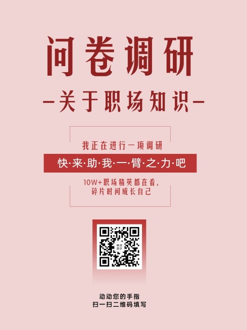 企业商务调查问卷简约海报预览效果