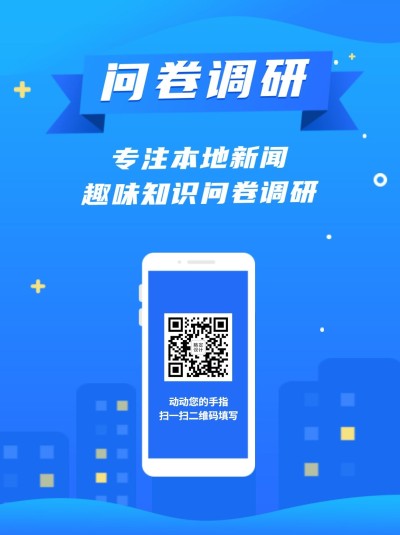 企业调查问卷简约商务海报