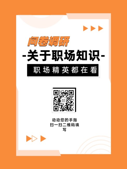 企业商务调查问卷简约海报预览效果