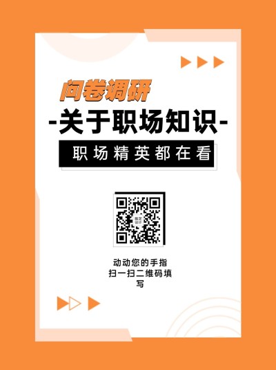 企业商务调查问卷简约海报