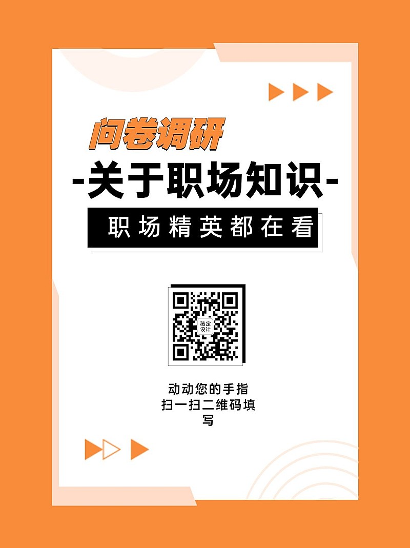 企业商务调查问卷简约海报