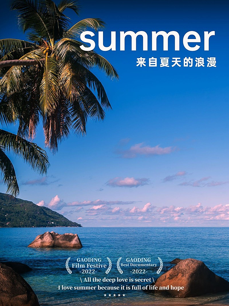 夏天晒风景晒照简约风plog模板