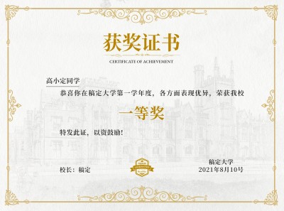 获奖证书荣誉证书奖状