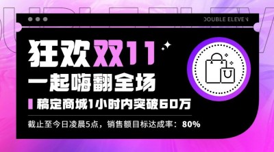 双十一狂欢渐变广告banner