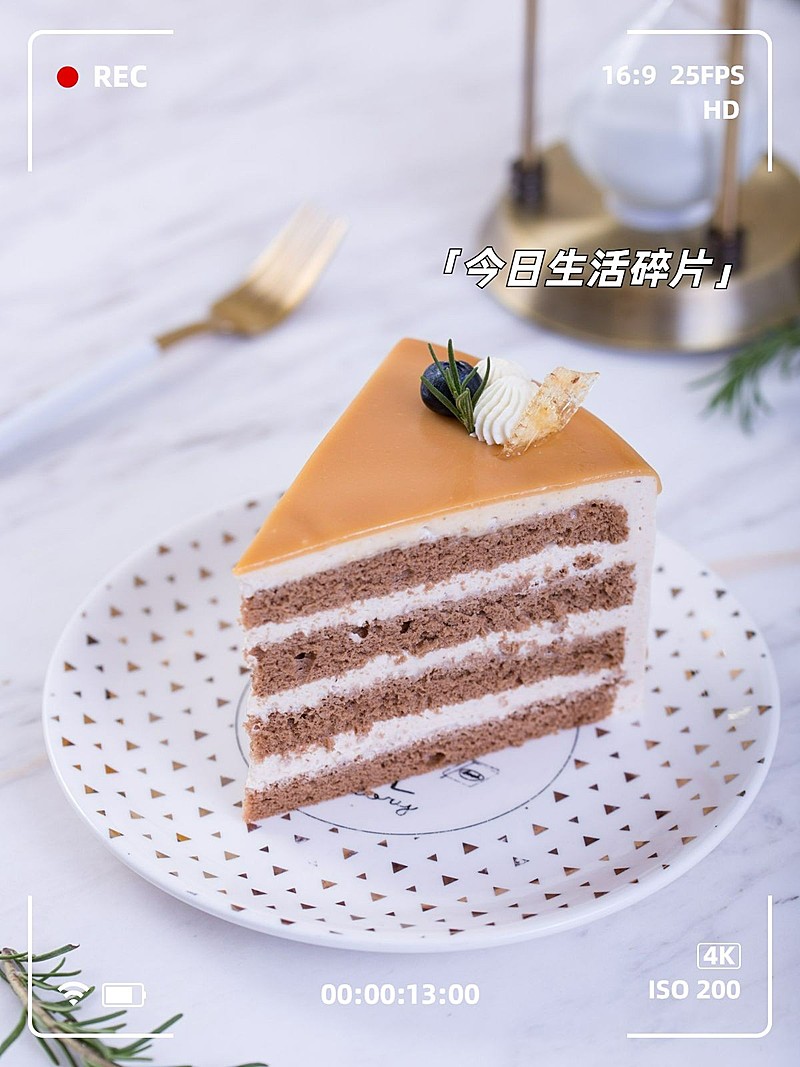 美食蛋糕甜品美食分享纪录模板