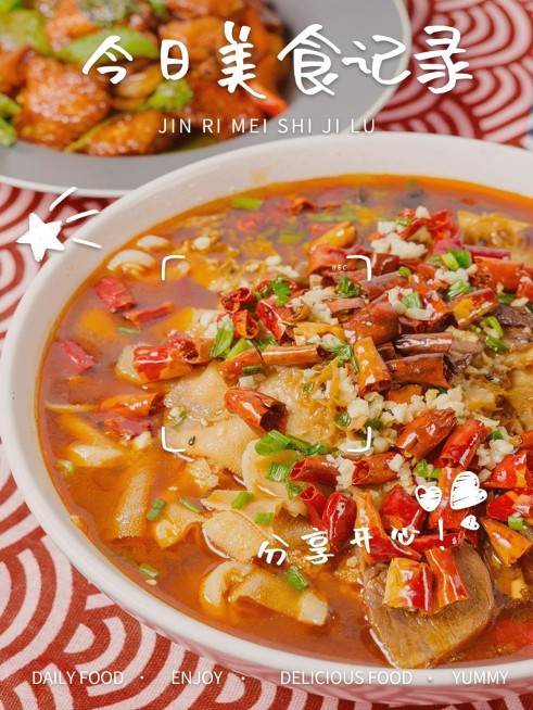 晒美食火锅聚餐生活分享简约风plog模板预览效果