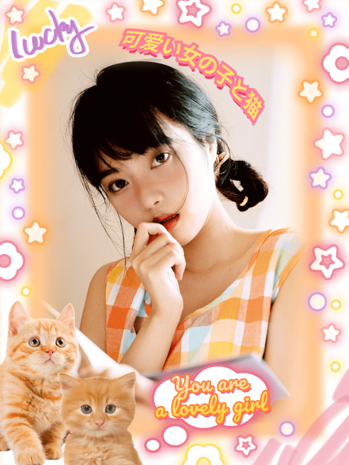 玩法复古大头贴日系涂鸦自拍胶片风plog模板预览效果