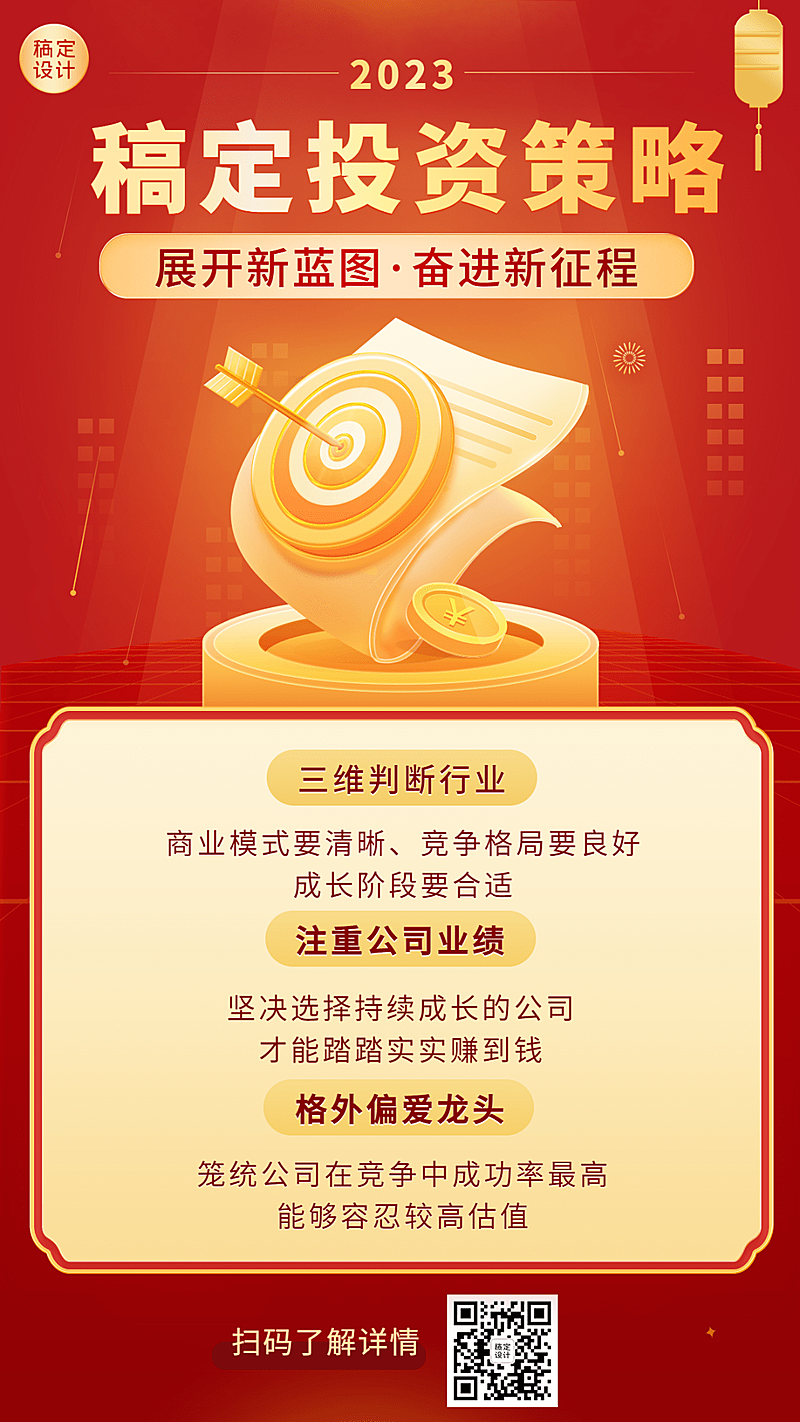 投资理财攻略指南喜庆竖版海报