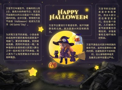 万圣节的来源知识科普手绘手抄报