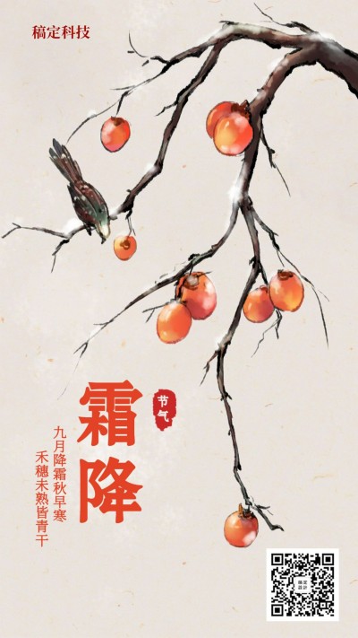 霜降/插画/手机海报