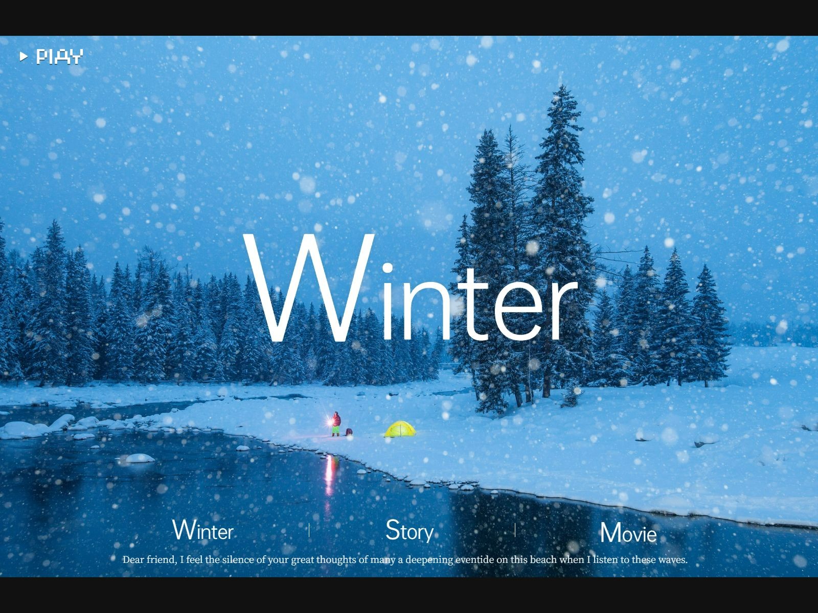 风景冬季生活分享记录模板预览效果