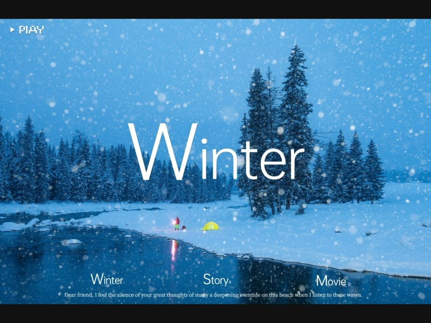 风景冬季生活分享记录模板预览效果