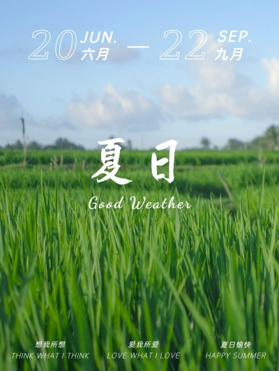 夏天风景晒照杂志风plog模板