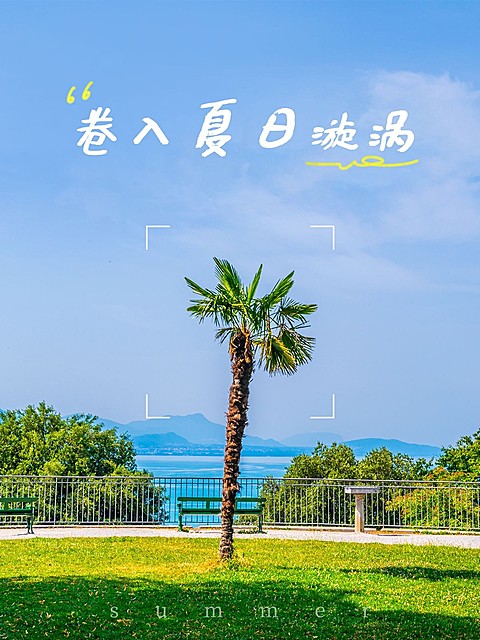 夏天晒风景轻拟物简约风plog模板