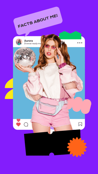 Animated instagram story template GIF