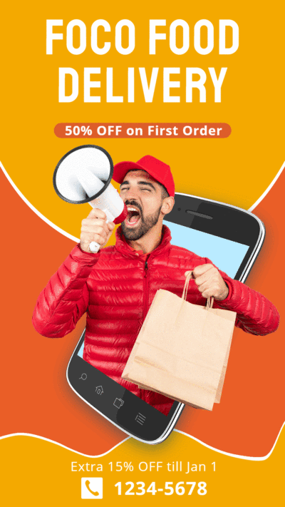 Animated instagram story template GIF