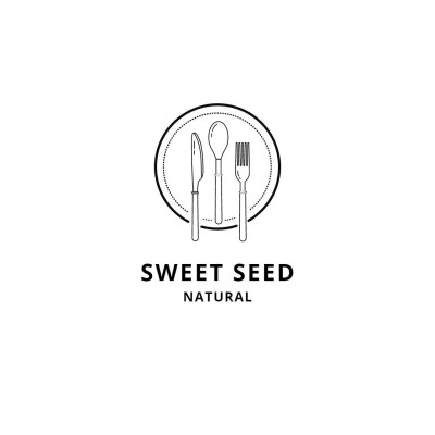 Hand Painted Style Tableware Element Restaurant Bar Food and Drink Logo