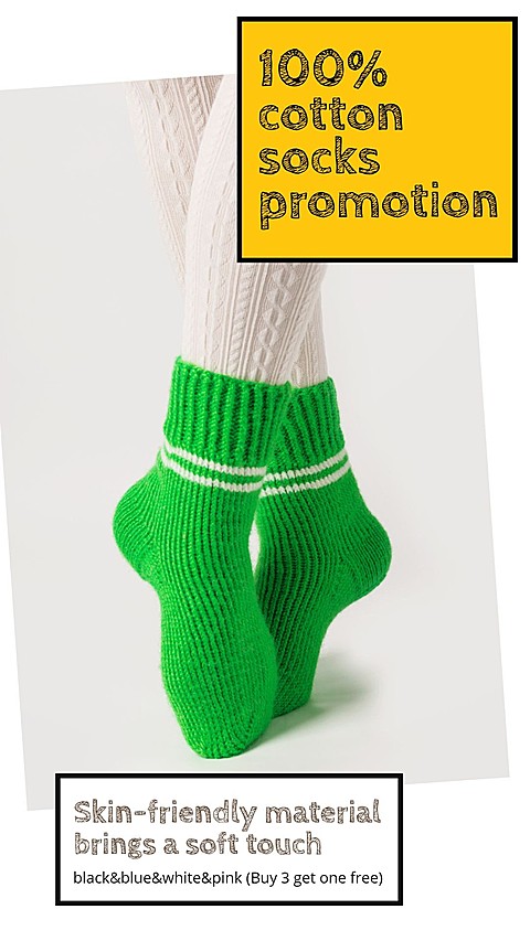 Cotton Socks Promotion Fashion Simple Style Poster Ecommerce Story