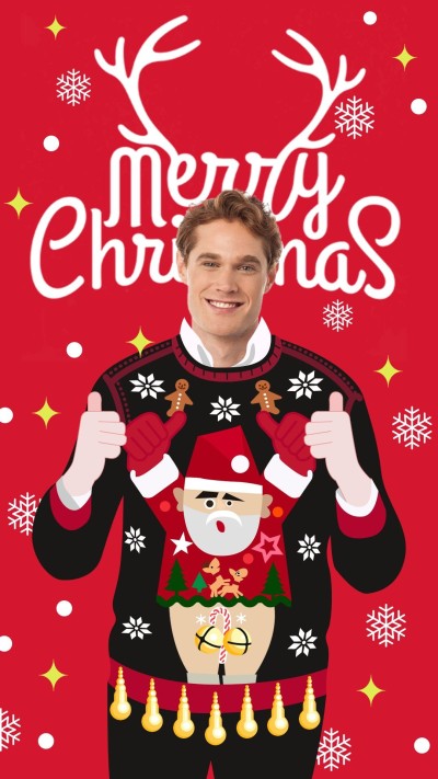 Literary Christmas Sweater Instagram Story