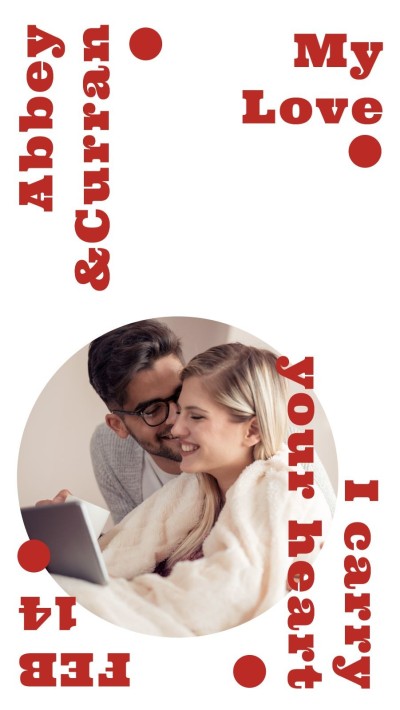 Literary Dots Element Valentine's Day Couple Happy Time Record Instagram Story