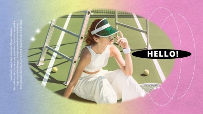Fashion Tennis Woman Display Fecebook Cover