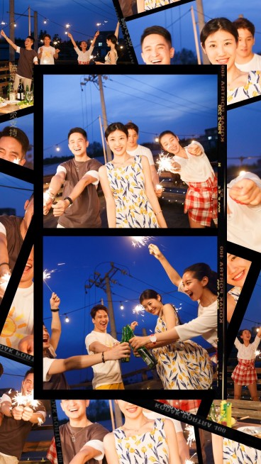 婚纱摄影创意客片拼图晒照秀恩爱预览效果