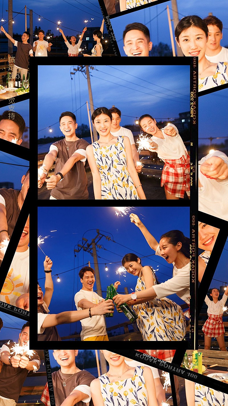 婚纱摄影创意客片拼图晒照秀恩爱