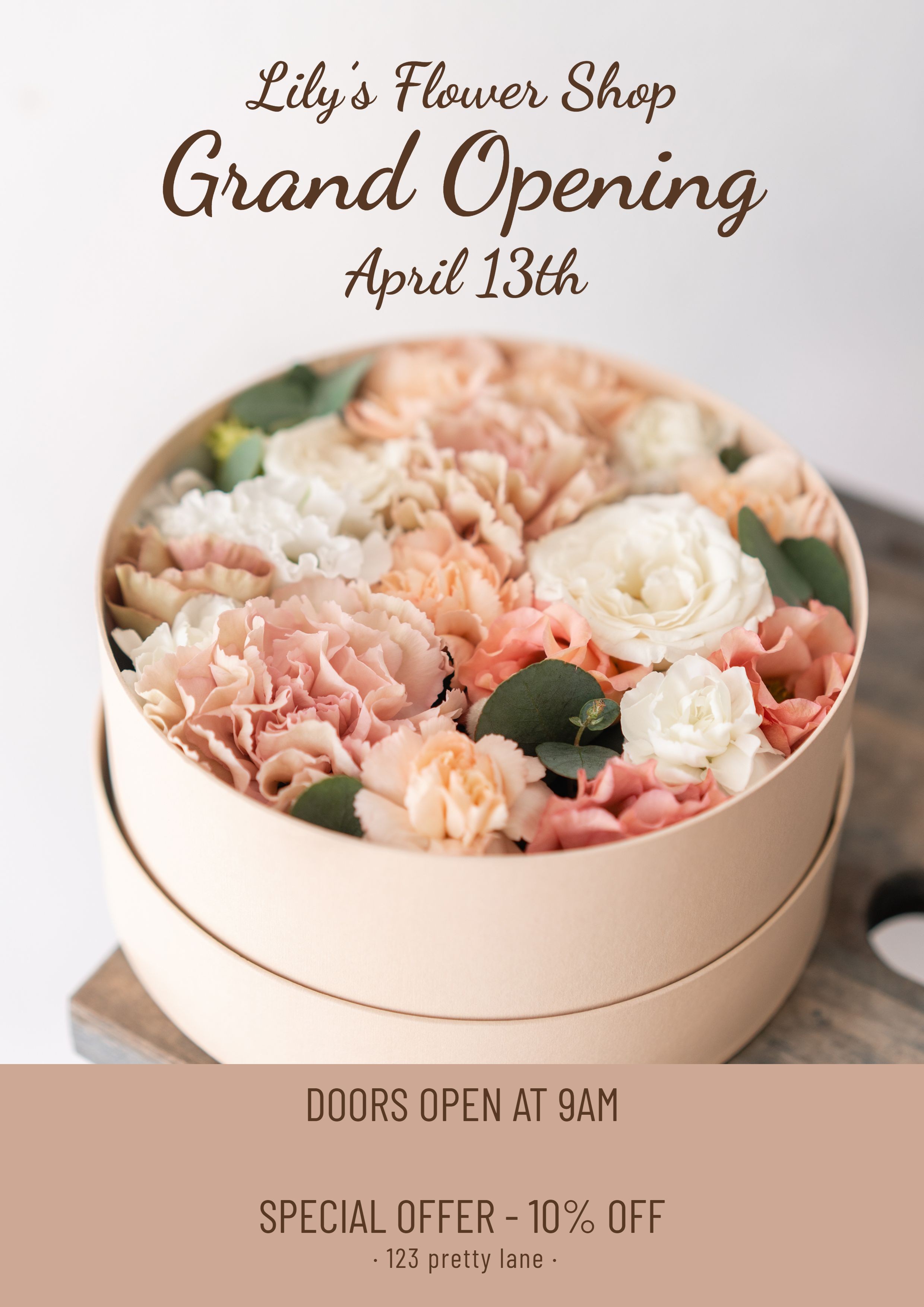 Flower Shop Grand Opening Propaganda Poster