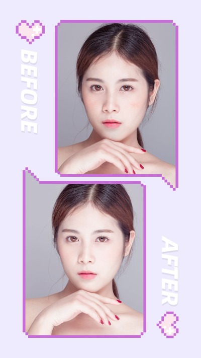 对比图拼图模板2