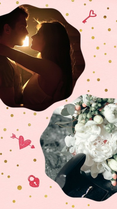 Loving Couple Flower Instagram Story Image