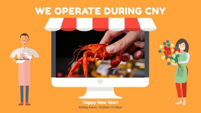 Simple Delicacy New Year Normal Business Notice Ecommerce Banner