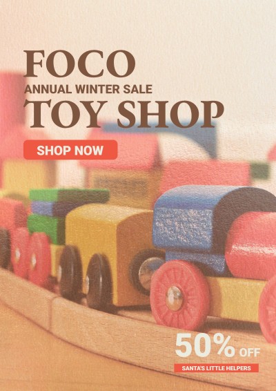 Commercial Toy Shop Annual Discount Propagating Poster