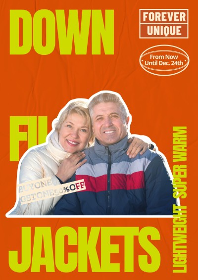 Winter Jackets Product Promo Advertising Poster