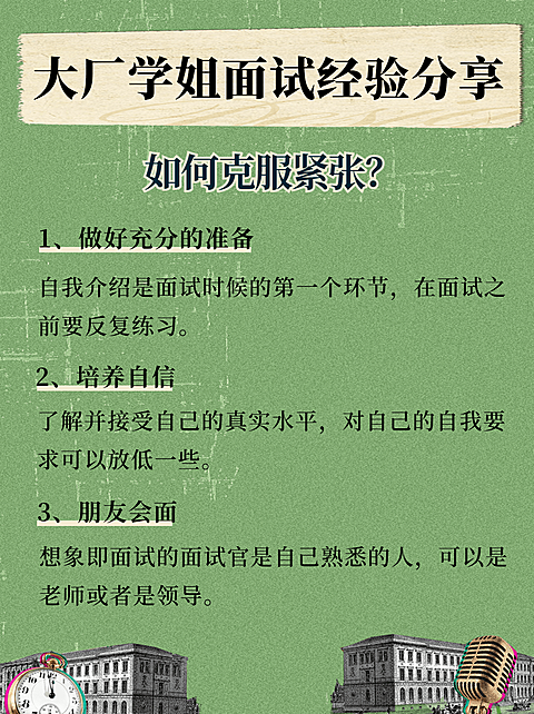 复古创意春招面试经验分享小红书封面配图