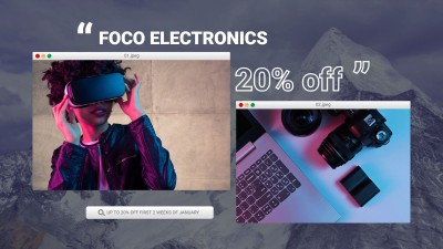 Scenen Background Simple Literary Electronic Equipment New Year Discount Ecommerce Banner