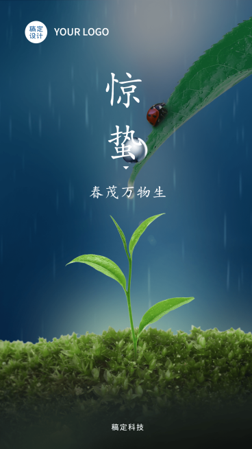 节气惊蛰祝福排版手机海报预览效果