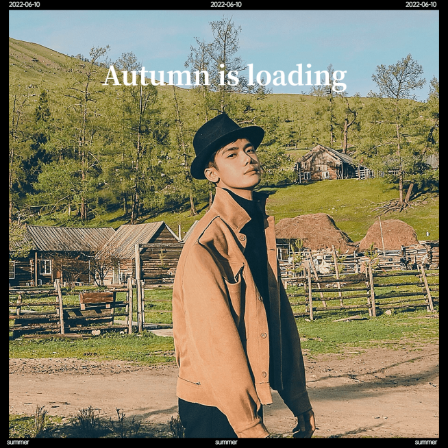 秋天极简风自拍晒照plog预览效果