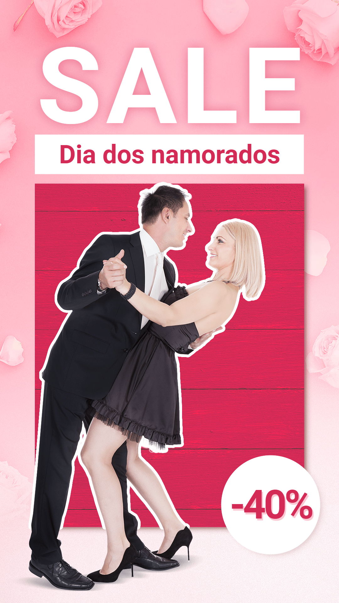 Brazil Valentine's Day Dia dos Namorados Dancing Couple Creative Campaign Discount Sale Promo Ecommerce Story