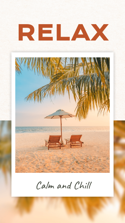 Simple Polaroid style Nature Seaside Scene Text Instagram story