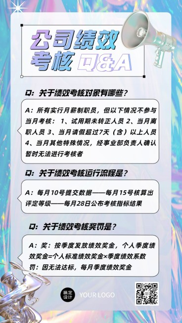 企业绩效考核知识问答Q&A手机海报预览效果
