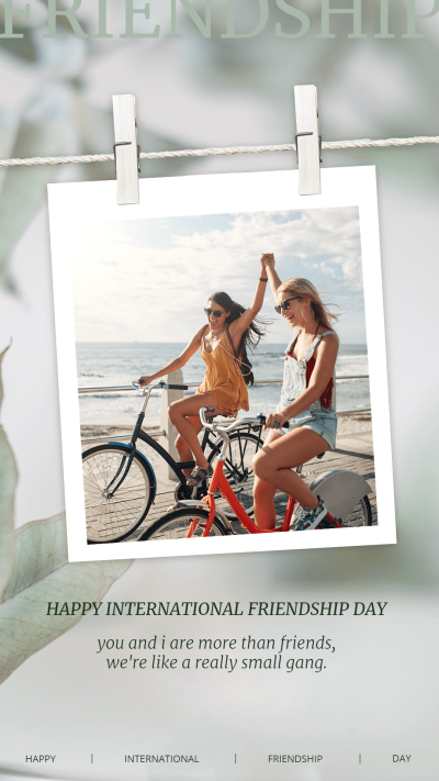International friendship day Outside Riding Girls Scene Instagram story