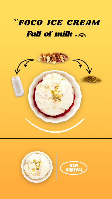 Vanilla Ice Cream Consumer Packaged Food Snacks Ecommerce Story预览效果
